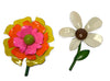 Vintage Enamel Flower Pins Retro Groovy Flower Lot - Vintage Lane Jewelry