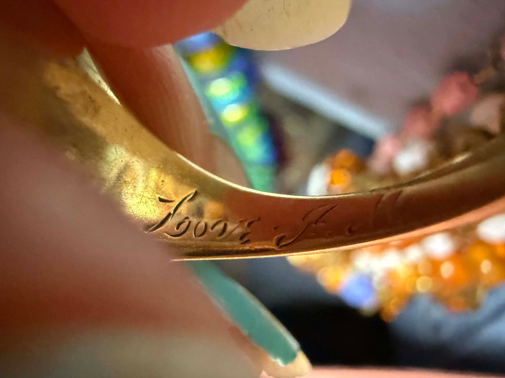 Vintage 10 K JM Signet Ring - Vintage Lane Jewelry