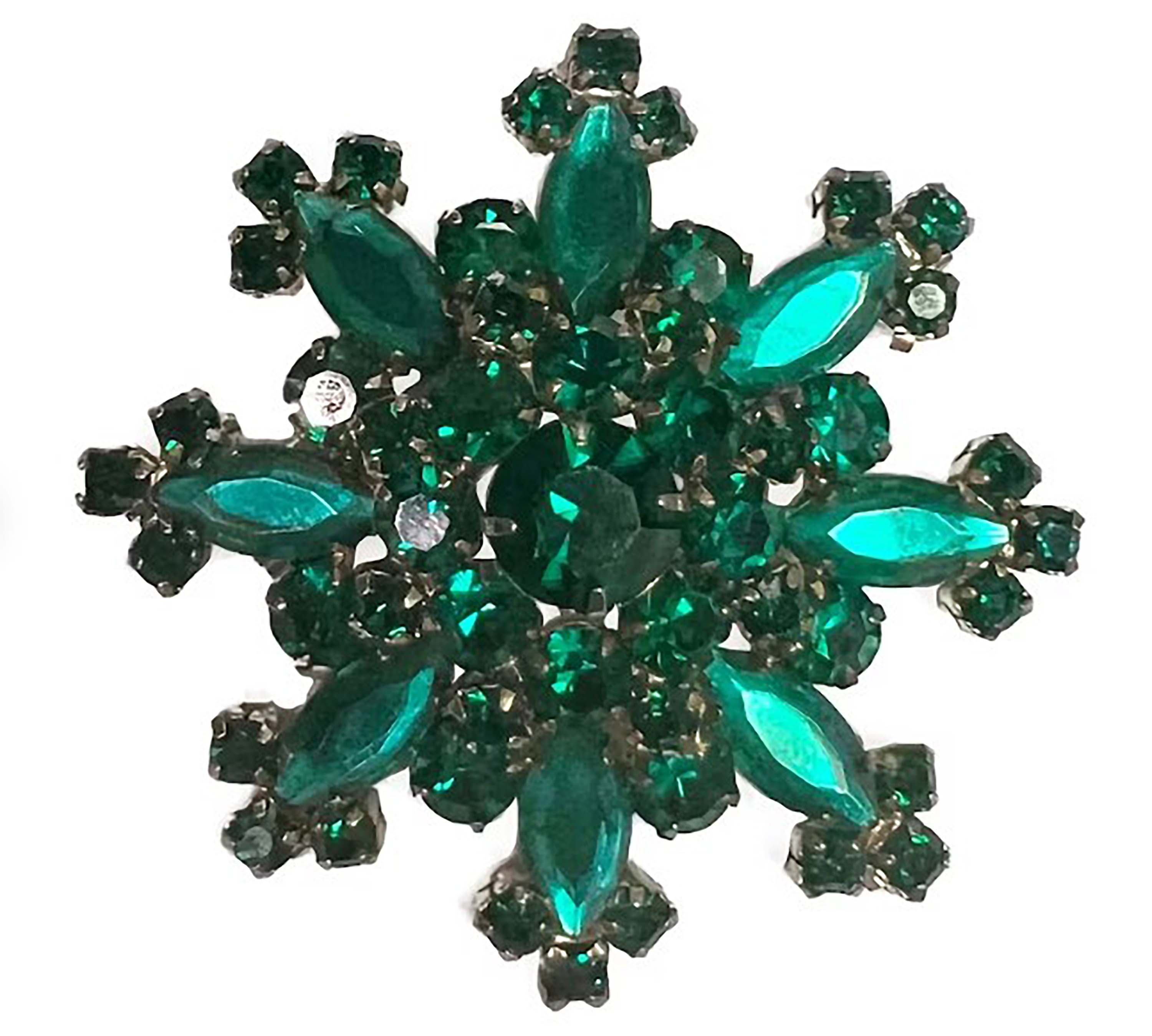 Vintage Dark Green Brooch