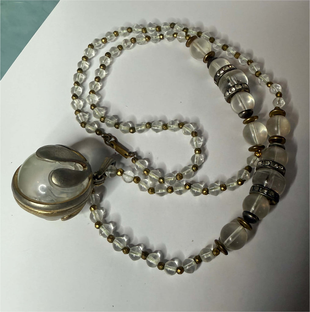 Miriam Haskell Plastic Orb Beaded Necklace