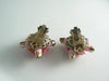 Alice Caviness Double Strand Pink Glass Necklace And Earring Set