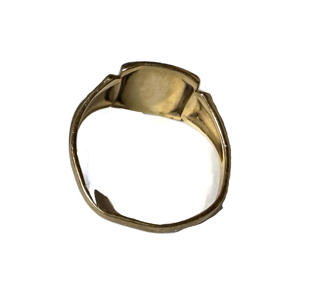 Vintage 10 KT Monogrammed Signet Ring - Vintage Lane Jewelry