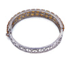 Sterling silver hinged Citrine bracelet