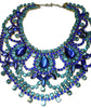 Bijoux MG Shades of Blue Czech Glass Statement Necklace - Vintage Lane Jewelry