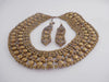 Husar D Rose Czech Glass Bib Necklace and Earrings - Vintage Lane Jewelry