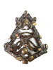 Bijoux MG Czech Red and Clear Christmas Tree Pin - Vintage Lane Jewelry
