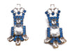 Blue Rivoli Filigree Demi Parure