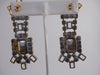 Czech Glass Husar D Blue Rhinestone Earrings - Vintage Lane Jewelry