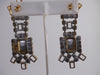 Czech Glass Husar D Blue Rhinestone Earrings - Vintage Lane Jewelry