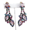 Czech Glass Clip Earrings Husar D - Vintage Lane Jewelry