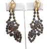 Czech Glass Clip Earrings Husar D - Vintage Lane Jewelry