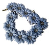 Coro Blue Plastic Flower Set