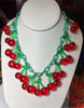 Early Plastic Cherries Necklace