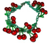 Early Plastic Cherries Necklace