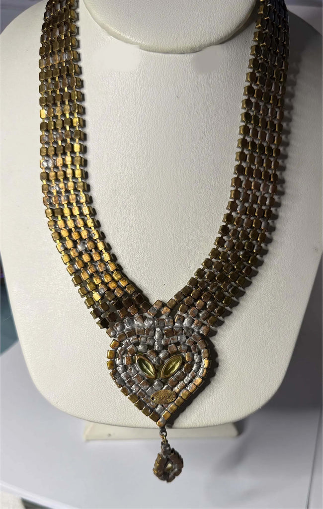 Husar D Vaseline Uranium Heart Necklace