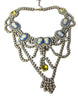 Husar D Vaseline Uranium Blue Cameo Necklace