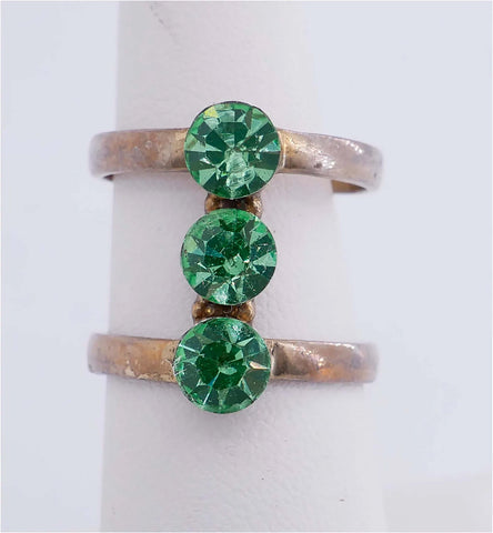 Sterling Emerald Cross and Earrings Set