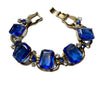 Blue Glass Art Deco Bracelet