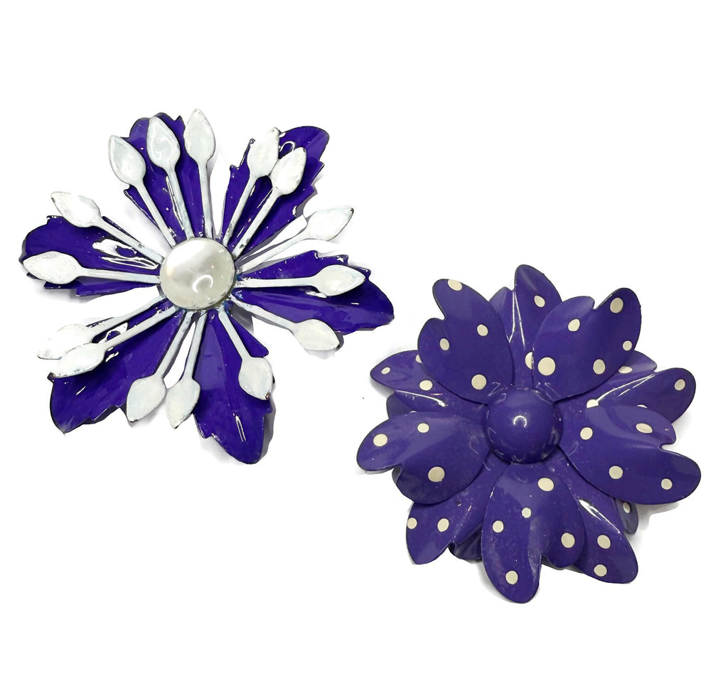 Vintage Enamel Flower Pins