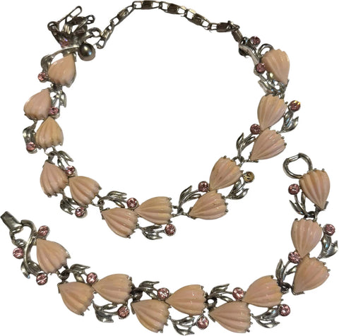 Juliana Style Tan And Hyacinth Rhinestone Bracelet Earring Set