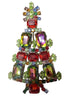 Husar D Czech Watermelon Stone Christmas Tree Pin - Vintage Lane Jewelry