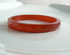 Brilliant Translucent Cherry Diamond Faceted Bakelite Bangle Bracelet - Vintage Lane Jewelry