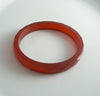 Brilliant Translucent Cherry Diamond Faceted Bakelite Bangle Bracelet - Vintage Lane Jewelry