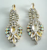 Czech Glass Pierced Style Clear Rhinestone Earrings - Vintage Lane Jewelry