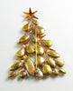 Christmas Tree Clear Rhinestone Star Pin Brooch - Vintage Lane Jewelry