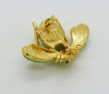 Joan Rivers Quilted Enamel Green Bee Brooch Pin - Vintage Lane Jewelry