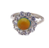 Sterling Silver Crystal Mood Ring - Vintage Lane Jewelry