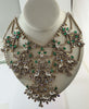 Czech Glass Statement Christmas Tree Necklace - Vintage Lane Jewelry