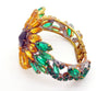 Czech Glass Sunflower Clamper Bracelet - Vintage Lane Jewelry