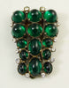 Huge Vintage Art Deco Emerald Diamante Glass Dress Clip - Vintage Lane Jewelry