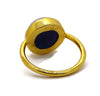 Gold Vermeil 14mm Round Mood Ring - Vintage Lane Jewelry