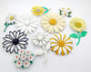 Vintage Enamel Flower Pins, Enamel Daisy Flower Lot - Vintage Lane Jewelry