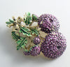 Signed Exquisite Enamel Chrysanthemum Flower Brooch - Vintage Lane Jewelry