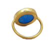 Gold Vermeil 14mm Round Mood Ring - Vintage Lane Jewelry