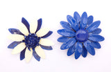 Mixed Daisies Flowers Enamel Flower Lot - Vintage Lane Jewelry