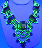Husar D Vaseline Uranium Czech Glass Necklace - Vintage Lane Jewelry