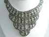 Vintage Gray Rhinestone Cascade Necklace - Vintage Lane Jewelry