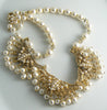 Miriam Haskell Glass Pearl and Rhinestone Necklace - Vintage Lane Jewelry