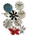 Vintage Enamel Flower Pins Retro Daisies Lot - Vintage Lane Jewelry
