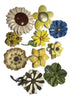 Vintage Enamel Flower Lot Earth Tones - Vintage Lane Jewelry