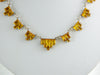 Vintage Step Vauxhall Gold Glass Art Deco Necklace. - Vintage Lane Jewelry