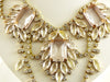 Czech Glass Huge Statement Rhinestone Necklace, Husar D. - Vintage Lane Jewelry