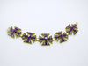 Purple and Lavender Rhinestone Maltese Cross Vintage Bracelet - Vintage Lane Jewelry