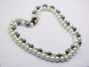 Miriam Haskell Black and White Glass Pearl Necklace - Vintage Lane Jewelry