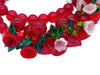 Glass Beaded Cherry Blossom Flower Necklace - Vintage Lane Jewelry