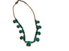 Vintage Green Vauxhall Glass Necklace - Vintage Lane Jewelry